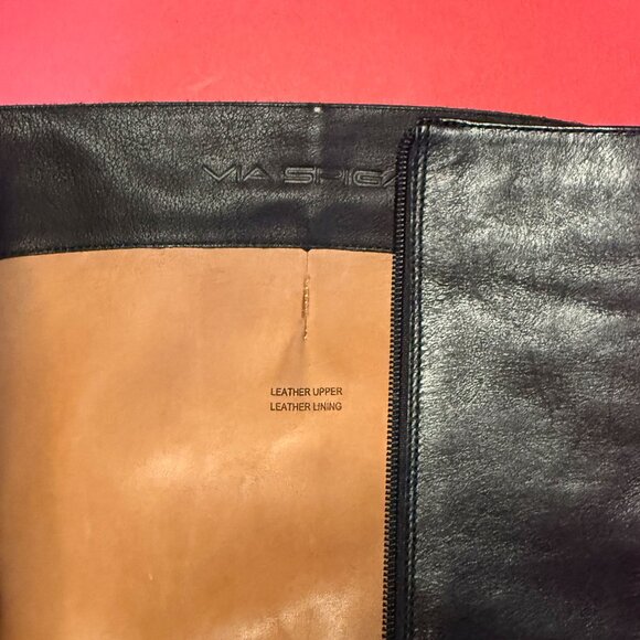 Via Spiga Tall Leather Boots, Derby-Inspired, Size 8.5 - Picture 10 of 12